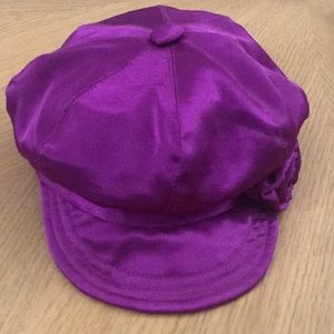 Purple Satin Cap